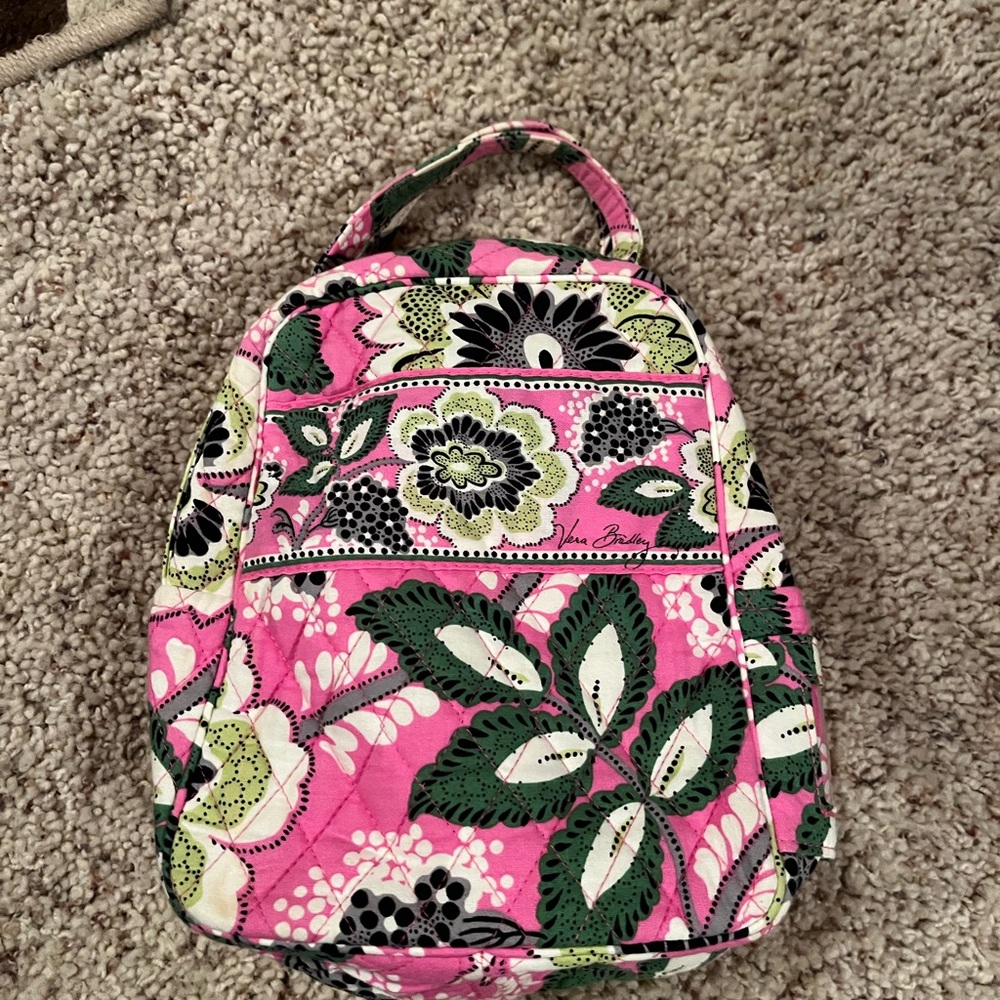 Vera Bradley Pink and Green Patterned Backpack NWOT